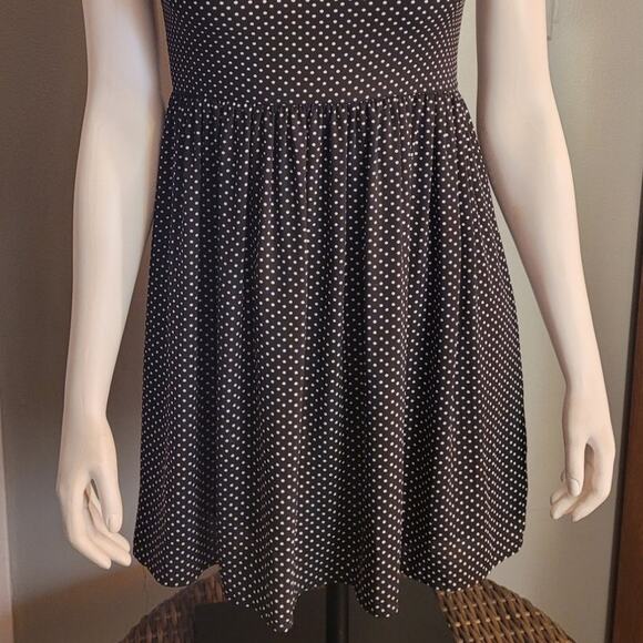 Ann Taylor Loft Polka Dot Fit Flare Dress Petite 2 Coquette Twee Retro - Picture 4 of 10